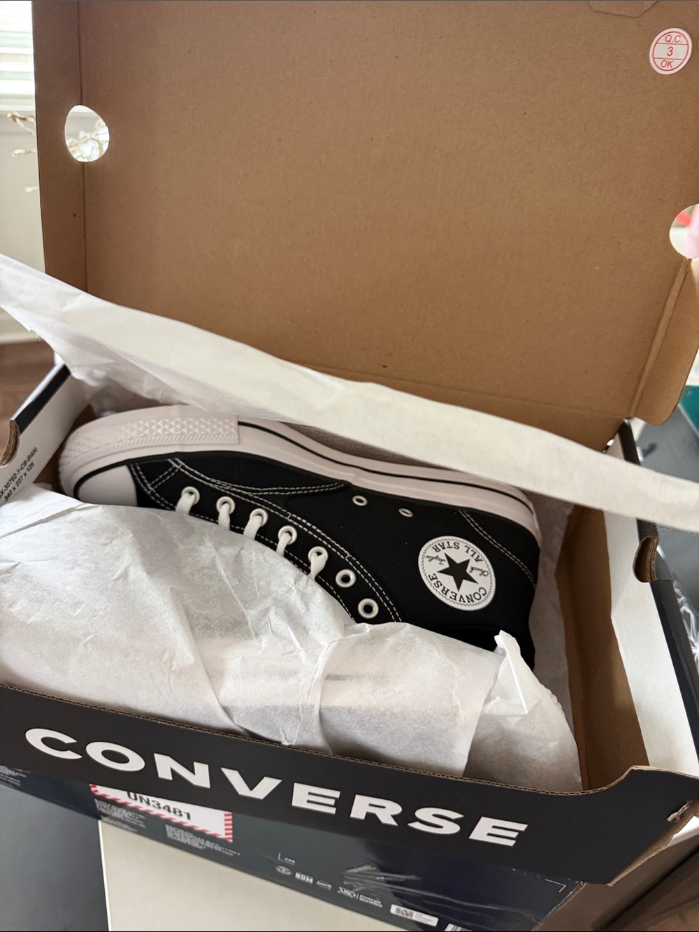 Converse Black and White High Top Sneakers